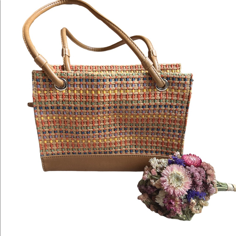 Sag Harbor Multi-Color Wicker/Straw Spring-Style Handbag